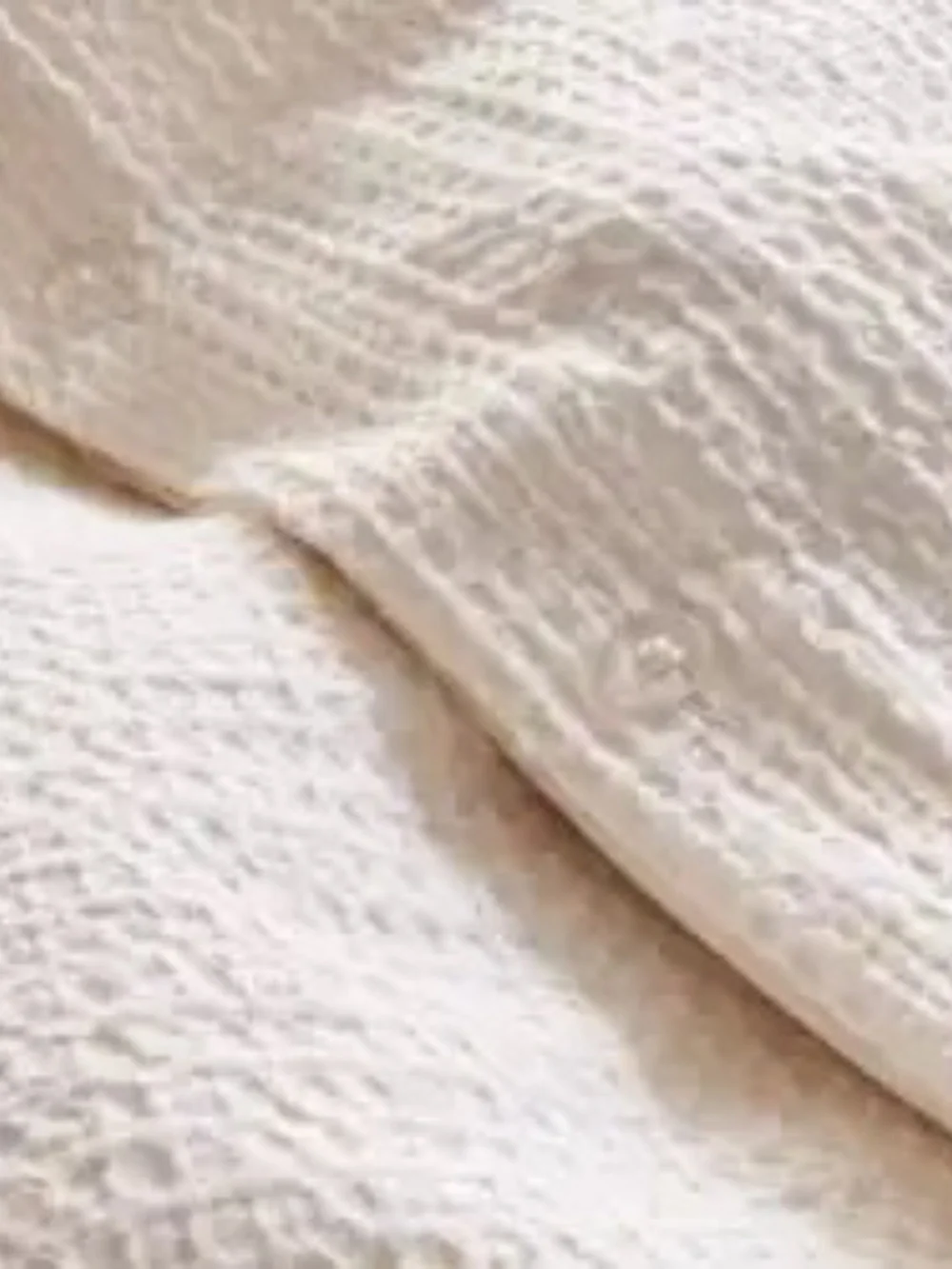 Quince Organic Luxe Honeycomb Duvet Cover Set Full Queen white